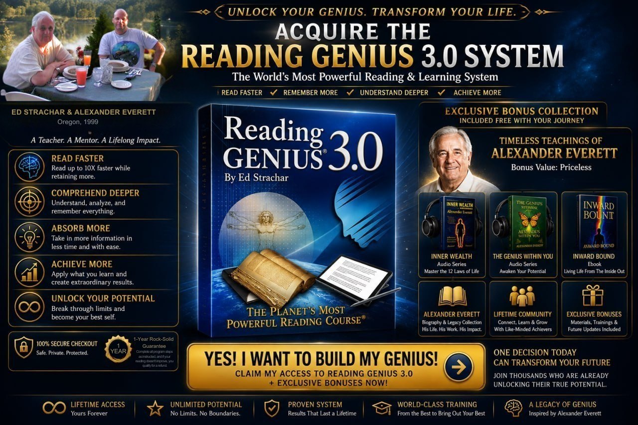 Acquire the Reading Genius 3.0 system with the Alexander Everett bonus collection