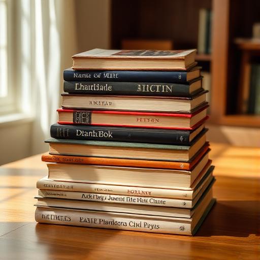 Stack of books ready for training