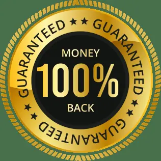 100% money back guarantee badge